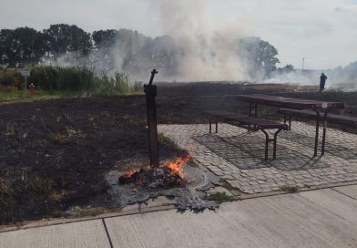 16.08.2026: Mülltonnenbrand Autobahnparkplatz